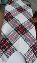 Ashland 48&quot; Christmas Tree Skirt white plaid new with tags felt lined - $24.75
