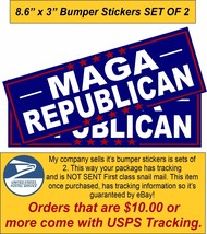 Maga Republican Bumper Stickers Or Magnets Set Of 2 Various Sizes Trump Sticker - £7.94 GBP+