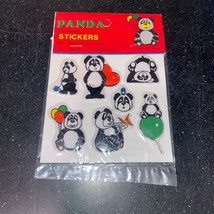 Pandas Balloons Puffy Stickers Vintage 80s LIL Taiwan 3D 19011 Rare Sealed New - $23.75