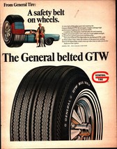 Vintage 1969 General Tire Original Full Page Print Ad -  General Belted GTW c3 - £20.14 GBP
