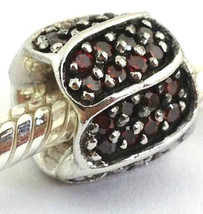 Authentic Chamilia Jeweled Petals Red Cz Sterling Silver Bead 2025-0520, New - £22.76 GBP