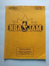 NBA Jam Arcade Operational Service MANUAL 1993 Original Video Game Paper... - $23.51