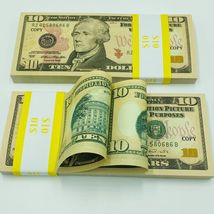 Prop Money Double Sided Full Print Realistic  looks Real 100 Pcs $10 - £13.36 GBP