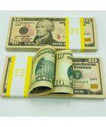 Prop Money Double Sided Full Print Realistic  looks Real 100 Pcs $10 - £13.58 GBP