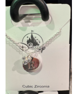Disney Parks Mickey Mouse Cubic Zirconia Letter E Silver Color Necklace NEW - $47.70 CAD