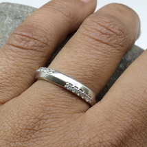 Silver 925 Solid White CZ Men's finger ring - £15.21 GBP