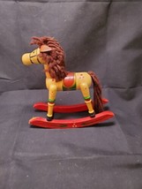 Wooden Rocking Horse Decoration 7&quot; Tall - £9.16 GBP