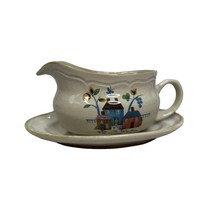 Vintage Gravy Boat With Plate International China Heartland Stoneware Ja... - £13.68 GBP