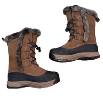 Baffin Chloe Brown Fur Trim Waterproof Leather Winter Boots size 6 NEW n... - $1,708.71 MXN