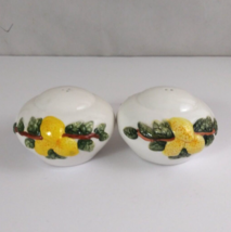 1997 Youngs White With Lemon Branch Design 2.5&quot; Salt &amp; Pepper Shakers - $9.69