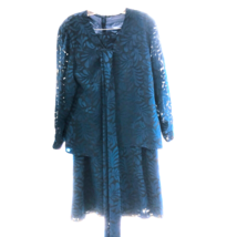 Vintage Evan-Picone Suit Womens 6 Shirt &amp; Skirt Scarf 3 Piece Royal Blue UNION - £28.04 GBP