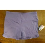Vasana Orchid Purple Stretch Ruffled Hem High Waisted Pull-On Shorts Siz... - $275.50 MXN