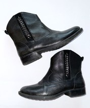 Nurture Womens Black Leather Boots Sz 8 1/2 M WILLA side Zip Booties 8.5M - £15.10 GBP
