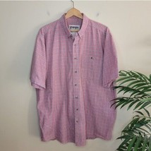 Wrangler | Rugged Wear Red Plaid Short Sleeve Button Down Shirt, mens si... - $19.34