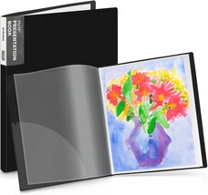 Dunwell 11x14 Binder with Sleeves (Black) 24 Pockets Display 48 Pages La... - $606.32 MXN