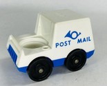 Vintage Fisher Price Little People White Blue Post Mail Truck Vehicle wi... - $10.99