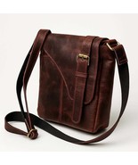 Handcrafted Red Leather Crossbody Bag: Full-Grain Sling Bag - $3,659.40 MXN