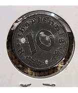 1943 F Nazi Germany 10 Pfennig Very Fine - $1.40 CAD