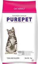 Purepet Tuna &amp; Salmon Adult Cat Food, 1 kg BEST QUALITY FREE SHIPPING WO... - £23.70 GBP