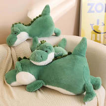 Hot Green Dinosaur Plush Toys Women Soft Stuffed Triceratops Peluche Nice Home D - £5.78 GBP+