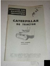 Caterpillar Cat D8 Tractor Operation Maintenance Instruction Manual - $19.88