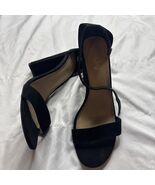 Brash Women&#39;s Black Faux Suede Ankle Strap Sandal Shoes Size 8.5 No Box - €11,14 EUR