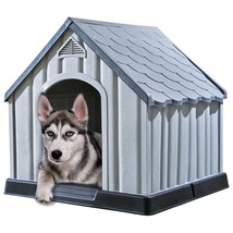 Dog House Grey 92x87x91 cm Plastic - $163.58