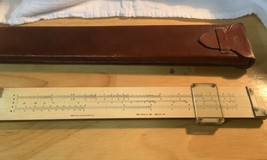 Keuffel &amp; Essel Vintage Slide Ruler 4092 Leather Case - £36.76 GBP