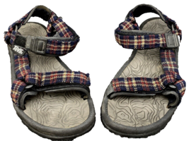 Teva Sandals Women&#39;s Size 9 Red Plaid Hiking Outdoor Shoes Open Toe Gladiator - £15.56 GBP