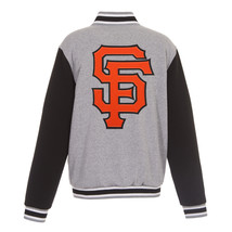 MLB San Francisco Giants Reversible Full Snap Fleece Jacket JH Embroidered Logos - £102.00 GBP