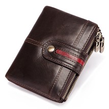 Small Genuine Leather Men&#39;s Wallets England Style Card Holder Top Quality Mini P - £82.66 GBP