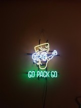 New Green Bay Packers Go Packers Go Neon Sign 24&quot;x20&quot; Ship - £199.83 GBP