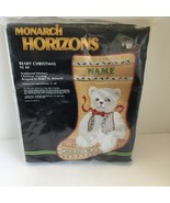  Monarch Horizons Sculptured Stitchery Stocking Kit XS44 Beary Christmas  - $322.36 MXN