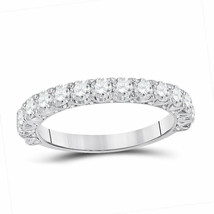 14kt White Gold Womens Round Diamond Single Row Band Ring 1-1/2 Cttw - £1,428.31 GBP