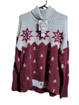 Woolrich Snowfall Valley Wine Turtleneck Sweater  -  New - Size XL - £55.77 GBP