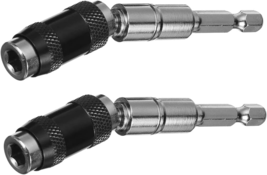2 Pack Pivoting Bit Holder Magnetic Pivot Drill Bit Holder Quick Release Flexibl - £10.27 GBP