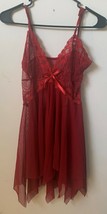 ALLUROMAN - Sexy Lingerie for Women - Babydoll Chemise - Small - Wine Red - $9.99