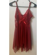 ALLUROMAN - Sexy Lingerie for Women - Babydoll Chemise - Small - Wine Red - £7.85 GBP