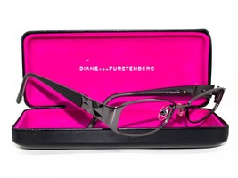 Diane Von Furstenberg Women&#39;s Eyeglasses DVF 8005 Gunmetal Black Frame 50[]15 - £23.96 GBP