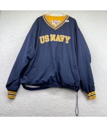 Vintage Champion US Navy Pullover Windbreaker Jacket Sz XXL Blue Yellow ... - $27.71