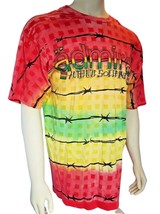 Admiral Authentic Soccer Ware T Shirt Tee Large Barbed Wire Red Yellow G... - £6.30 GBP