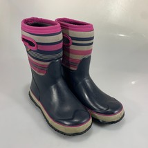 Bogs Boots Kids 4 Kgrasp Stripe Blue Pink Rain Snow 78665-460 37EU - £26.31 GBP