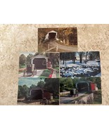 Vintage Lot Of 5 Heart Of Amishland Covered Bridge Postcards Pennsylvania  - £3.88 GBP