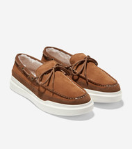 Cole Haan Men&#39;s Grandpro Rally Shearling Moccasin C34586 Brown/Ivory  Si... - $92.92
