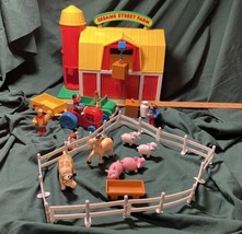 Vintage Sesame Street Farm &amp; 21 Piece Playset By ILLCO Circa 1990 - £41.38 GBP