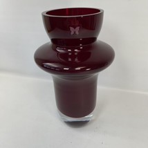 Waterford Marquis Amethyst Vase Clear To Red/purple Rumba Art Glass Signed 10” - £29.57 GBP