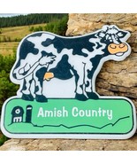 Amish Country Black White Cow Souvenir Fridge Magnet - $11.87