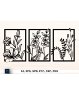 Flower in Frame Wall Decor SVG Laser Cut - $30.00