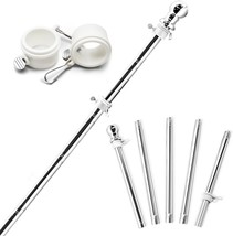 Anley 6 Ft Flag Pole Stainless Steel Flag Pole Kit with Rings Adjustable... - £13.91 GBP