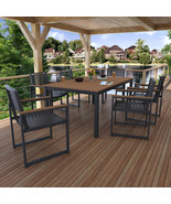 Modern 6 Person Dining Set - Mahogany Arm - $3,586.34 CAD